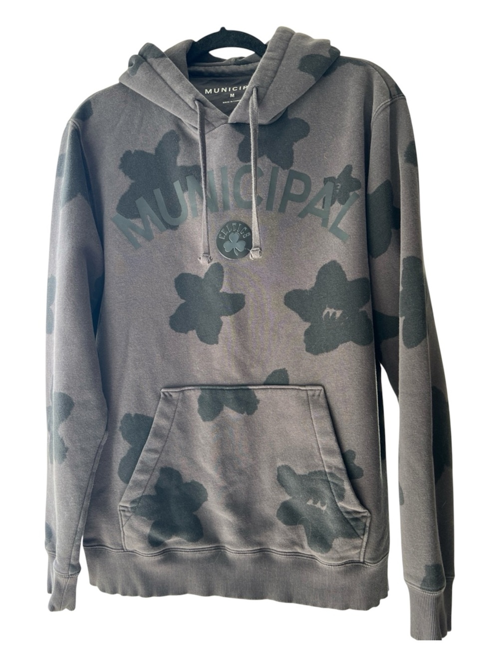 Boston Celtics Municipal Hoodie Sweatshirt - M EUC Streetwear Y2K Urban Utility